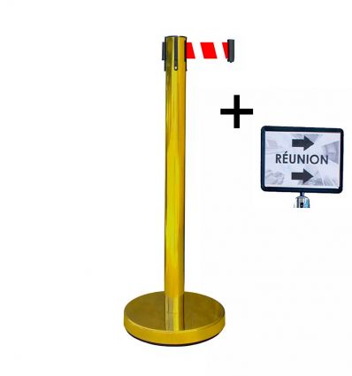 Porte affiche sur pied à sangle A4