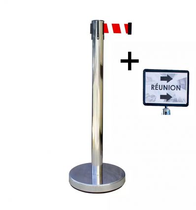 Porte affiche sur pied à sangle A4