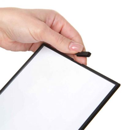 Porte menu pour table "T" en polypropylène
