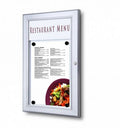 Porte menu mural en alu argenté