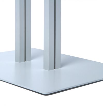 Porte menu sur pied en alu argenté 4 x A4