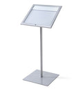 Porte menu sur pied en alu argenté 2 x A4