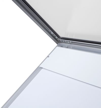 Porte menu sur pied en alu argenté 2 x A4