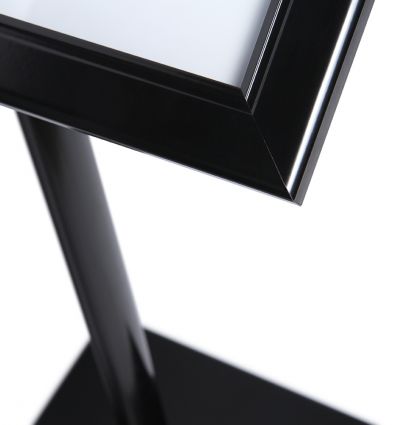Porte menu sur pied en alu noir 2 x A4