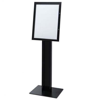Porte menu sur pied en alu noir design 4 x A4