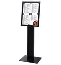 Porte menu sur pied en alu noir design 4 x A4