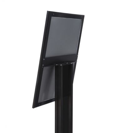 Porte menu sur pied en alu noir design 4 x A4