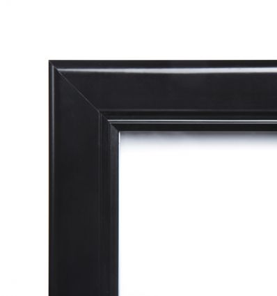 Porte menu sur pied en alu noir 8 x A4