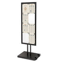 Porte menu sur pied en alu noir 8 x A4