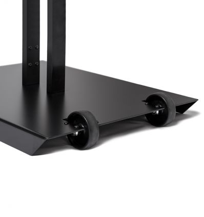 Porte menu sur pied en alu noir 8 x A4