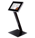 Porte menu sur pied en alu noir premium