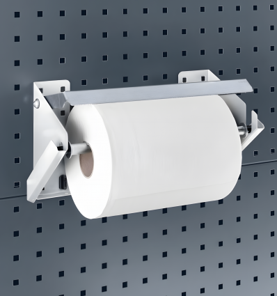 Porte rouleau atelier pour panneau perforé