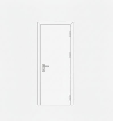 Porte semi-isotherme battante