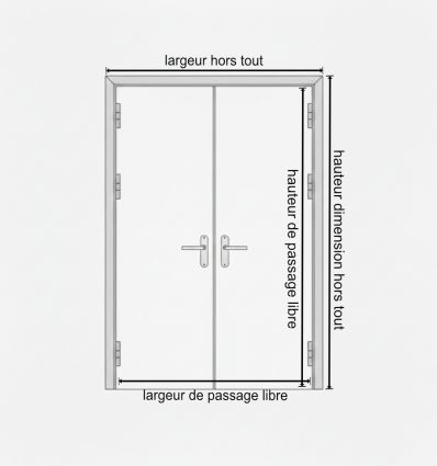 Porte semi-isotherme battante