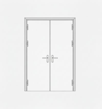 Porte semi-isotherme battante