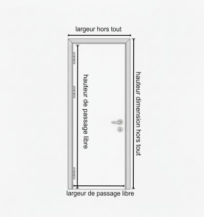 Porte semi-isotherme battante