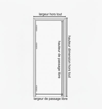 Porte semi-isotherme va-et-vient