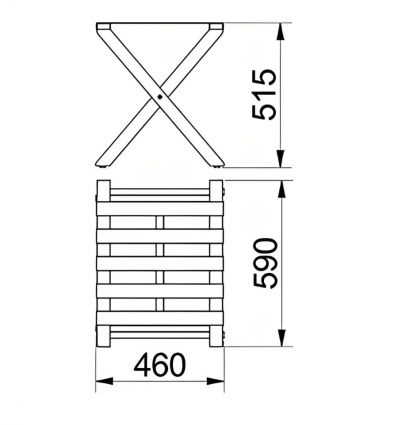 Porte-valise hôtel pliant bois