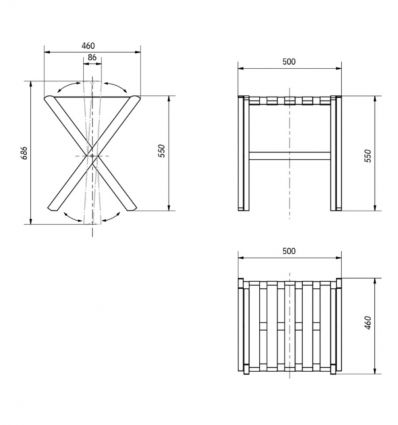 Porte-valise hôtel pliant bois