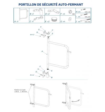 Portillon de Sécurité Auto-fermant