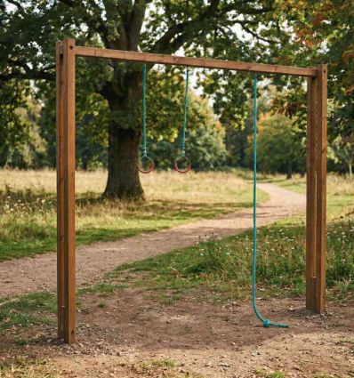 Portique 2 agrès en bois - Parcours de santé