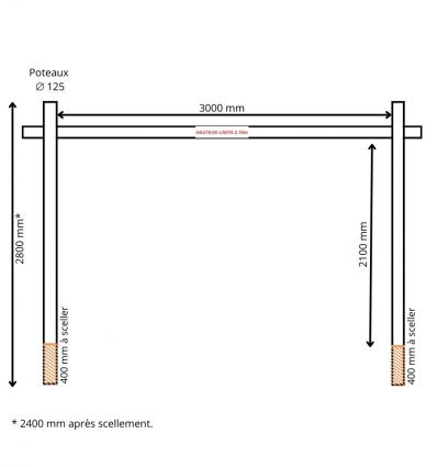 Portique Fixe Parking en Bois
