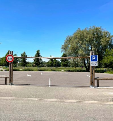 Portique pivotant parking Acier/Bois