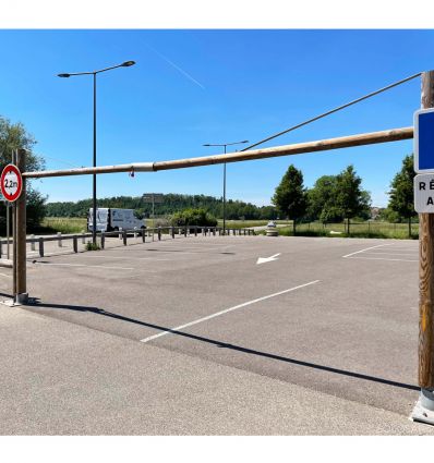 Portique pivotant parking Acier/Bois