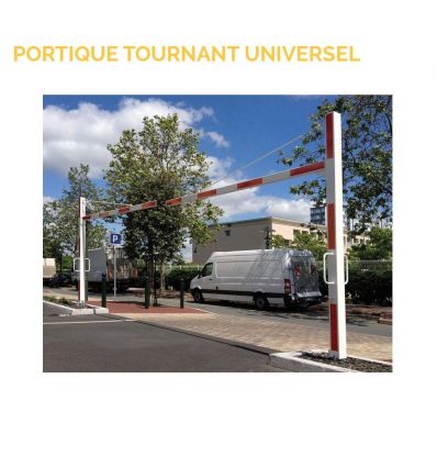 Portique pivotant à pieds rotatifs