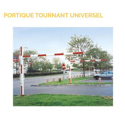 Portique pivotant à pieds rotatifs