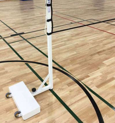 Poteau de badminton mobile pour compétition internationale