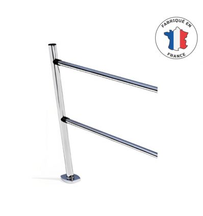 Poteau de guidage chromé pour barre de guidage