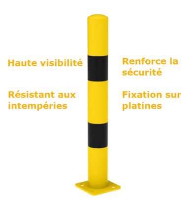 Poteau de protection en acier