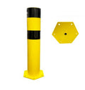 Poteau de protection jaune et noir en acier Ø 273 mm