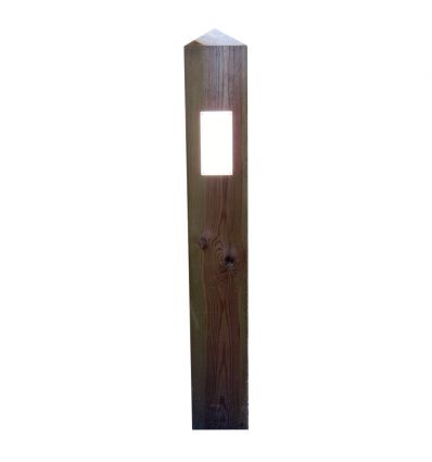 Potelet rétro-réfléchissant en bois
