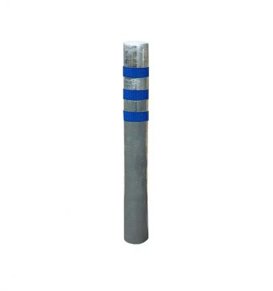 Potelet de protection galva à bandes bleues