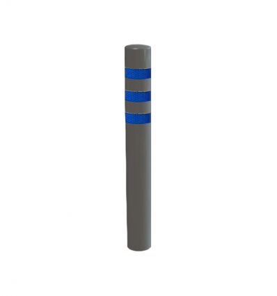 Potelet de protection galva à bandes bleues