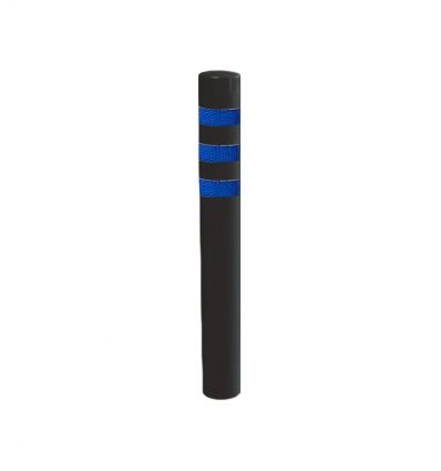 Potelet de protection galva à bandes bleues