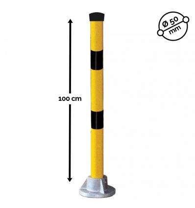 Potelet de Protection en Acier jaune et noir