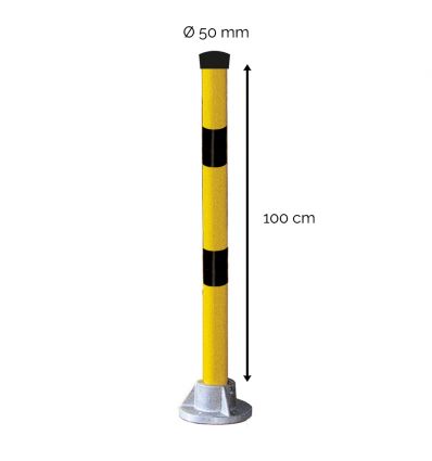Potelet de Protection en Acier jaune et noir