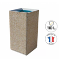 Poubelle béton carrée