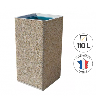 Poubelle béton carrée