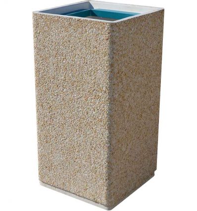 Poubelle béton carrée