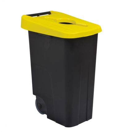 Poubelle de tri à roulettes pour bureau