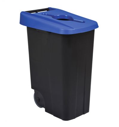 Poubelle de tri à roulettes pour bureau