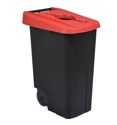 Poubelle de tri à roulettes pour bureau