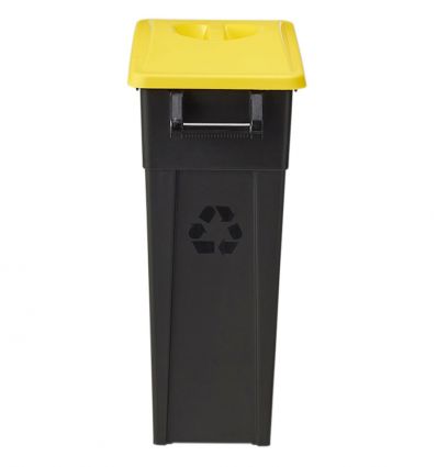 Poubelle de tri à roulettes pour bureau