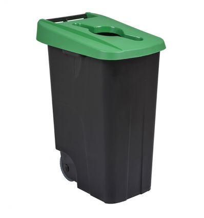 Poubelle de tri à roulettes pour bureau