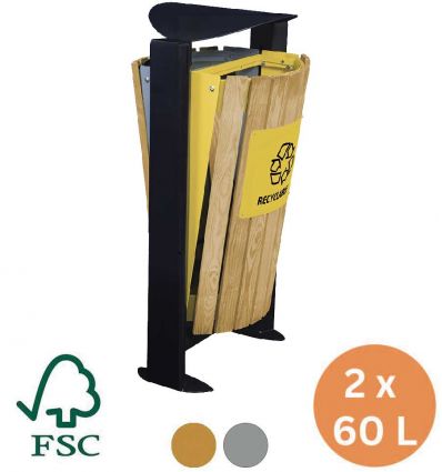 Poubelle de Tri Extérieur pour Espaces Verts