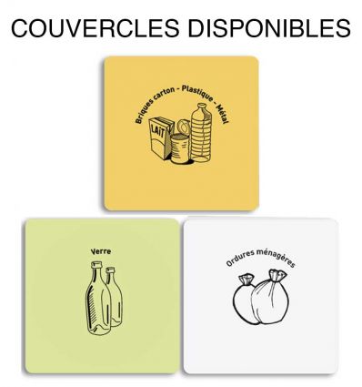 Poubelle de tri en bois 2 ou 3 flux